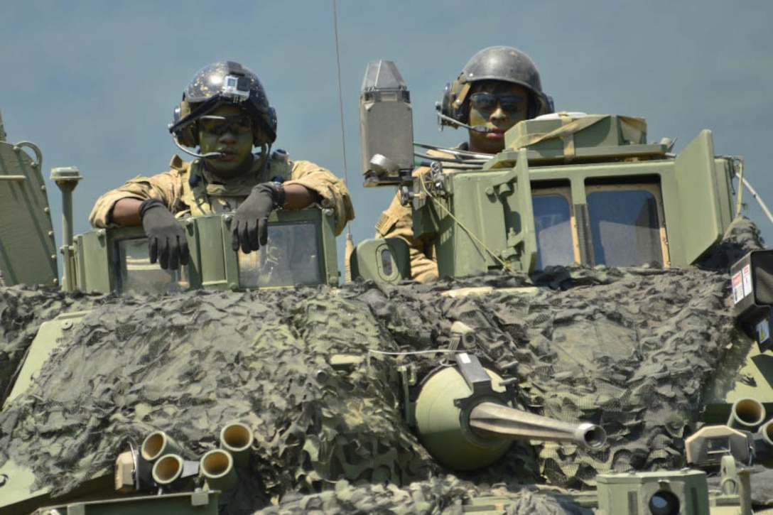 Army engineers participate in the Eagle Sentinel 17 exercise at Novo Selo Training Area, Bulgaria, July 12, 2017. Eagle Sentinel is a multinational training exercise that consists of armor, aviation and light infantry forces. Eagle Sentinel is linked to Saber Guardian 17, a U.S. Army Europe-led, multinational exercise that spans across Bulgaria, Hungary and Romania with more than 25,000 service members from 22 allied and partner nations. Army photo by Capt. Leslie Reed