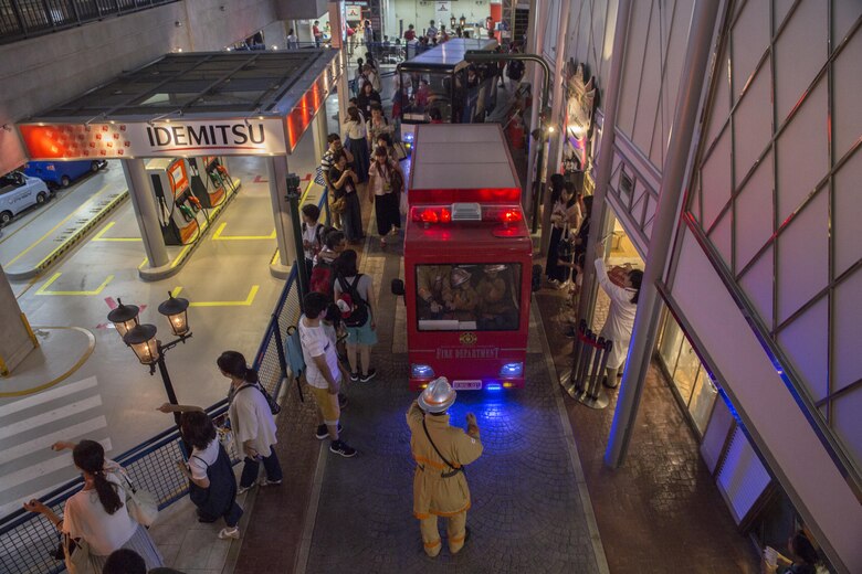 Guests bustle around Kidzania in Kobe, Japan, July 26, 2017. Kidzania is themed as a child-sized replica of a real city including buildings, shops and theaters, as well as vehicles and pedestrians moving along its streets. Marine Corps Air Station Iwakuni residents visited the theme park as part of a Youth and Teen Center trip. (U.S. Marine Corps photo by Lance Cpl. Carlos Jimenez)