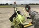 Master Sgt. Roger Carr, crew chief with the 507th Aircraft Maintenance Squadron at Tinker Air Force Base, Okla., moves a fire extinguisher across the flightline prior to a KC-135R Stratotanker refueling flight at RAF Mildenhall, England, as Senior Master Sgt. Justin Henry, 507th AMXS NCO in charge, looks on, July 25, 2017. In a long-standing partnership between the Air Force Reserve Command and U.S. Air Forces in Europe, members of the 507th Air Refueling Wing are augmenting the 100th Air Refueling Wing July 1-29, to provide KC-135R air refueling support to the European theater of operations. (U.S. Air Force photo/Tech Sgt. Lauren Gleason