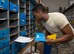 U.S. Air Force Airman 1st Class Antonio Taylor, 86th Mission Support Group Communications Squadron North Side Post Office postal specialist, closes vacant postal boxes on Ramstein Air Base, Germany, July 27, 2017. The North Side Post Office has handled 338,000 pieces so far this year, delivering morale to the Kaiserslautern Military Community and serving as a link between Germany and the U.S. (U.S. Air Force photo by Senior Airman Elizabeth Baker)