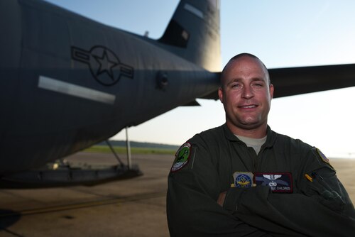 Staff Sgt. J.R. Childres, 41st Airlift Squadron instructor loadmaster, aided in the delivery of more than 1,300 tons of cargo during a four-month deployment to the Middle East. As a loadmaster, Childres’ main priority is managing the loading and offloading of cargo while keeping the aircraft’s weight balanced and within flight limitations. (U.S. Air Force photo by Airman 1st Class Kevin Sommer Giron)