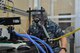 Navy Lt. Todd Seech, an aerospace experimental psychologist with the Naval Aerospace Medical Research Laboratory at Naval Medical Research Unit - Dayton, breathes through an oxygen mask in a reduced breathing environment used to examine the interaction of hypoxia and fatigue effects to determine the likelihood of mishaps. (U.S. Air Force photo/Bryan Ripple)