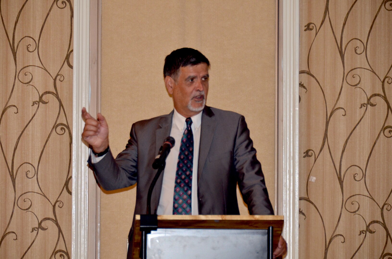 Randy Brown, AFCEC director, speaks to the audience during the 2017 Planning and Programming Summit. (U.S. Air Force photo by Steve Warns / Released)