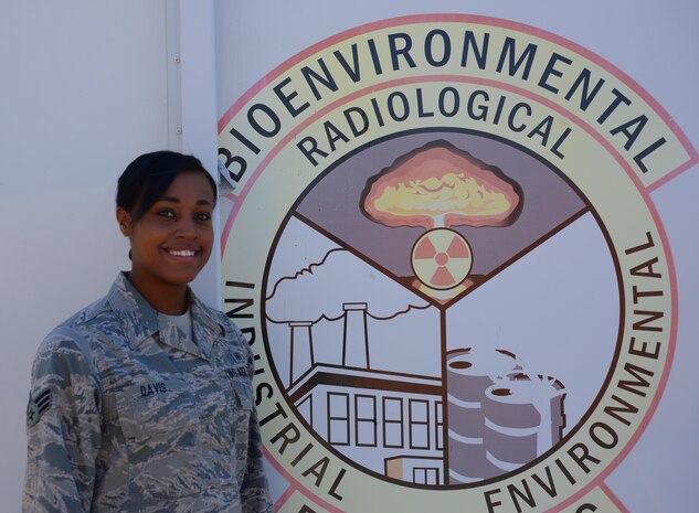 Senior Airman Ashley Davis, 9th Medical Group bioenvironmental engineering technician, poses for a photo July 27, 2017, at Beale Air Force Base, California. (U.S. Air Force photo/Airman 1st Class Tommy Wilbourn)