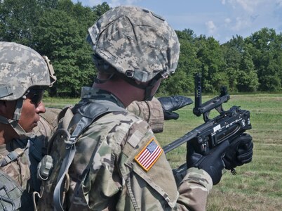 844th engineers lob rounds downrange