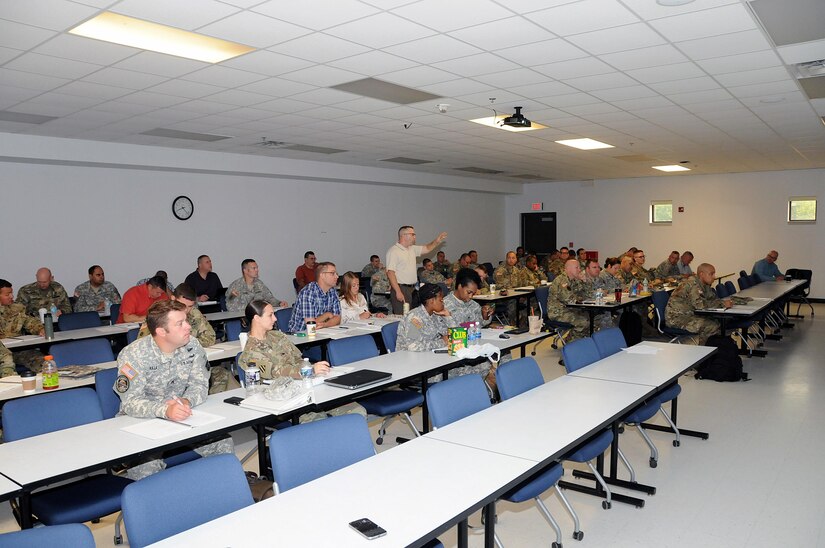 More than 50 physical security officers attend the Physical Inspector Officer Training Course hosted by the U.S. Army Reserve’s 99th Regional Support Command July 12-13 at the Timmermann Center on Joint Base McGuire-Dix-Lakehurst, New Jersey. The physical security students received training on protection of sensitive items such as weapons and night-vision goggles, proper control of keys and other access-control devices, and structural standards for Army Reserve facilities.