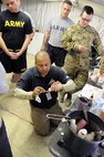 Mr. Cory Soto, the Emergency Medical Technician lead instructor for Regional Training Site-Medical Camp Parks, shares moulage techniques with Soldiers to ensure the training audience participating in CSTX 91-17-03 Global Medic has the most realistic patient scenarios on the battlefield. Moulage is the art of applying mock injuries for the purpose of simulating real-world experience for emergency medical training.
Global Medic’s unique training opportunity allows U.S. Army Reserve medical units to train alongside their multi-component and joint partners as part of the America’s Army Reserve evolution into the most lethal Federal Reserve force in the history of the nation.  The training audience for this year’s Global Medic exercise totaled more than 1,100 service members, ensuring individuals, teams and units are better prepared to provide medical care when they are called to deploy.