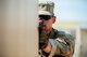 Airman 1st Class Benjamin Tanner, 741st Missile Security Forces Squadron tactical response force member, from Malmstrom Air Force Base, Mont., provides cover during a tactical response force training at Camp Guernsey, Wyo., July 19, 2017. Defenders move from position to position in the training while being covered by their comrades. (U.S. Air Force photo by Staff Sgt. Christopher Ruano)