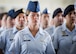 Airman 1st Class Kara Hatch, 96th Logistics Readiness Squadron, stands at the front of her formation during the 96th Test Wing change of command ceremony at Eglin Air Force Base, Fla., May 31.  Brig. Gen. Christopher Azzano relinquished command to Brig. Gen. Evan Dertien.  The command position is Dertien’s third assignment to Team Eglin.  (U.S. Air Force photo/Samuel King Jr.)