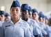 Airman 1st Class Sonya Martinez, 96th Medical Group, stands at the front of her formation during the 96th Test Wing change of command ceremony at Eglin Air Force Base, Fla., May 31.  Brig. Gen. Christopher Azzano relinquished command to Brig. Gen. Evan Dertien.  The command position is Dertien’s third assignment to Team Eglin.(U.S. Air Force photo/Samuel King Jr.)