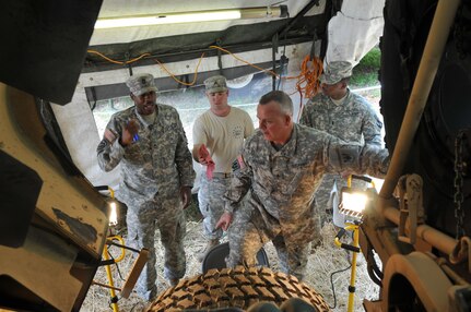 Brig. Gen. Scott Morcomb, Commanding General of the Army Reserve Aviation Command, visited Fort. A.P. Hill over the Memorial Day weekend to witness his aviators participate in XCTC 17-01. Exportable Combined Training Center or “XCTC” 17-01 is a multicomponent training exercise that included an Infantry Brigade Combat Team from the New Jersey National Guard as well as Attack and Reconnaissance aviation assets from the 101st Airborne Division. (U.S. Army Photo by Capt. Matthew Roman, Army Reserve Aviation Command Public Affairs Officer)