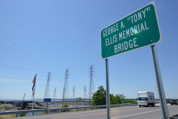 The US Highway 62 Bridge across the Tennessee River below Kentucky Dam has been re-named in memory and in honor of former U.S. Army Corps of Engineers Kentucky Lock resident engineer George A. (Tony) Ellis in a brief ceremony May 30, 2017.
