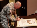 Lt. Gen. Kenneth R. Dahl, commander of the IMCOM Leadership Pledge at the Fort Sam Houston Theater May 31. 