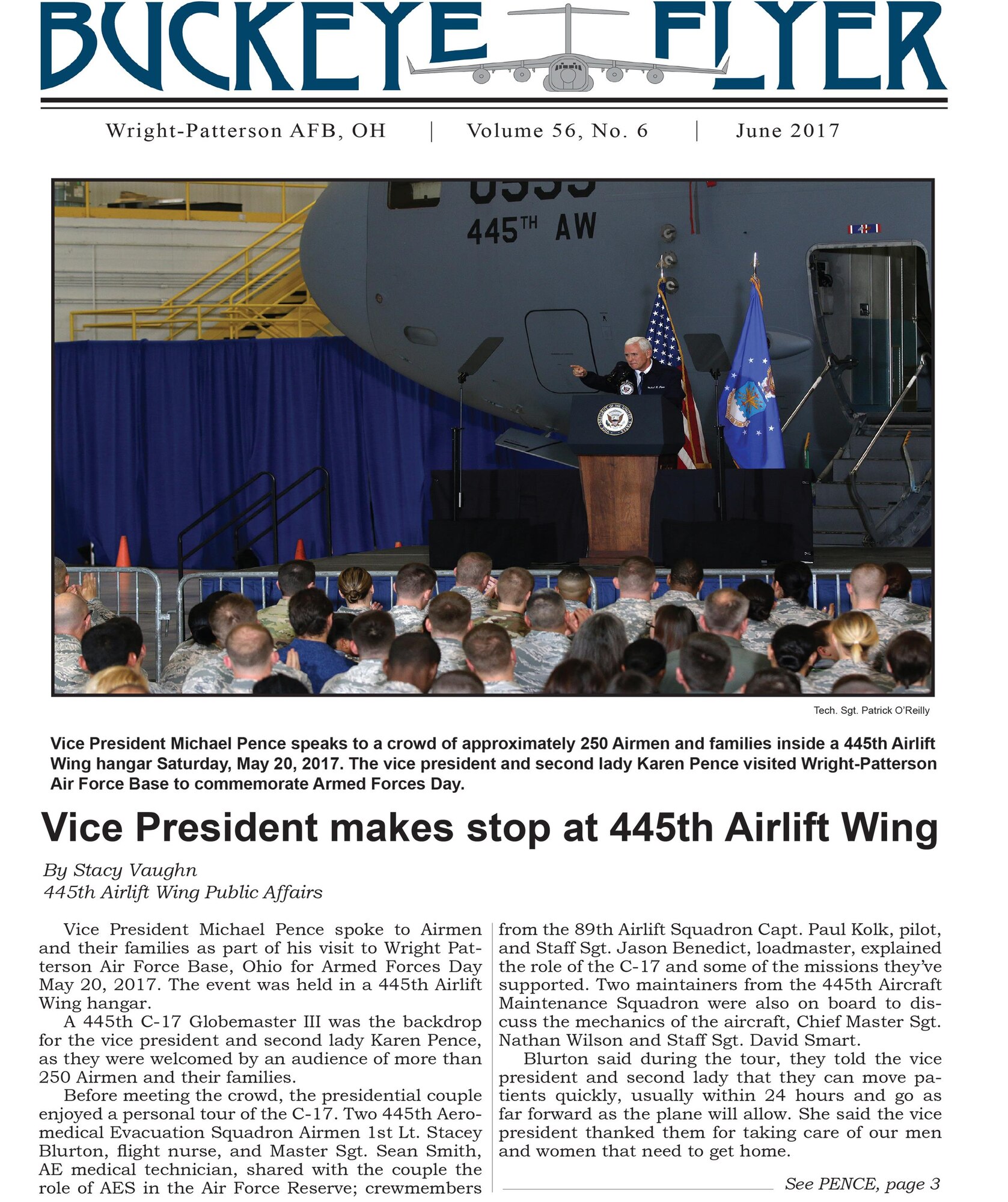 The Buckeye Flyer is the official publication of the 445th Airlift Wing and includes eight pages of stories, photos and features.