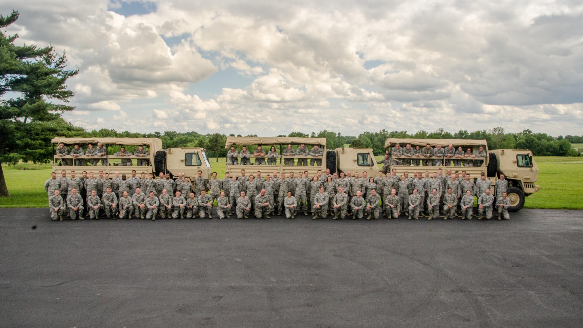Approximately 400 131st Missouri Air National Guard members participate in an annual training week at Camp Clark in Nevada, Mo., May 15-24, 2017. Guardsmen exercised their skills with self-aid and buddy care, Humvee rollover training, and a simulated state emergency exercise. Training also included land navigation and an obstacle course at Camp Crowder in Neosho, Mo.