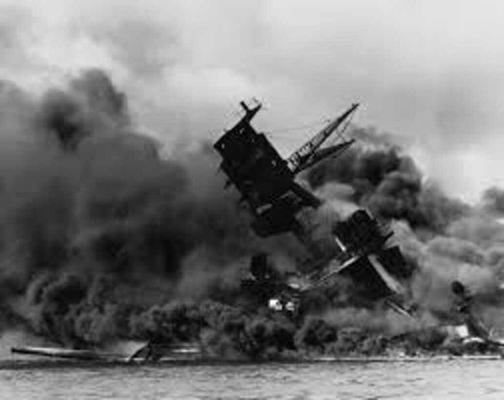 Nearly 200 Japanese aircraft from six Japanese aircraft carriers attacked, destroying or damaging 180 American aircraft and including eight U.S. Navy battleships, Dec. 7, 1941, Oahu, Hawaii. The USS Arizona was destroyed after a Japanese bomb penetrated several decks and exploded in the forward ammunition magazine. (Courtesy photo)