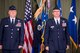 Col. Stewart Hammons, 27th Special Operations Wing commander, stands next to Lt. Gen. Brandon Webb, Air Force Special Operations Command commander, after being handed to guidon at his wing's change of command ceremony at Cannon Air Force Base, N.M., Jun. 2, 2017. Col. Benjamin Maitre handed over command to Hammons. (U.S. Air Force photo by Tech. Sgt. Manuel Martinez)