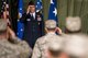 Col. Stewart Hammons, 27th Special Operations Wing commander, gives his first salute to the wing during the unit's change of command ceremony at Cannon Air Force Base, N.M., Jun. 2, 2017. Col. Benjamin Maitre relieved his command of the wing to Hammons. (U.S. Air Force photo by Tech. Sgt. Manuel Martinez)