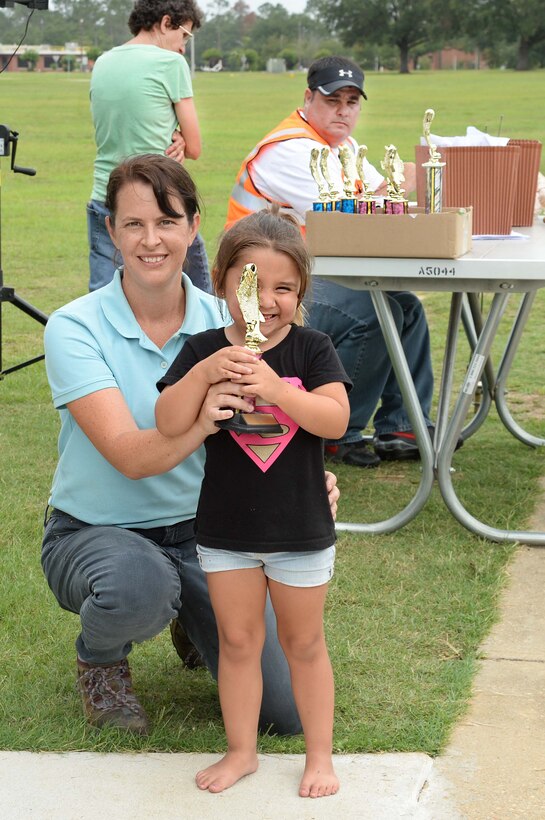 Three-year old Kinsley Snider catches three “monster” fish at Marine Corps Logistics Base Albany’s annual Buddy Fishing Tournament, June 3. Kinsley’s 10.1 pound catfish, earned her a trophy for the largest fish in her age category. The event, which is held at the installation’s Covella Pond, is opened to the communities’ youngest anglers and their fishing buddies.