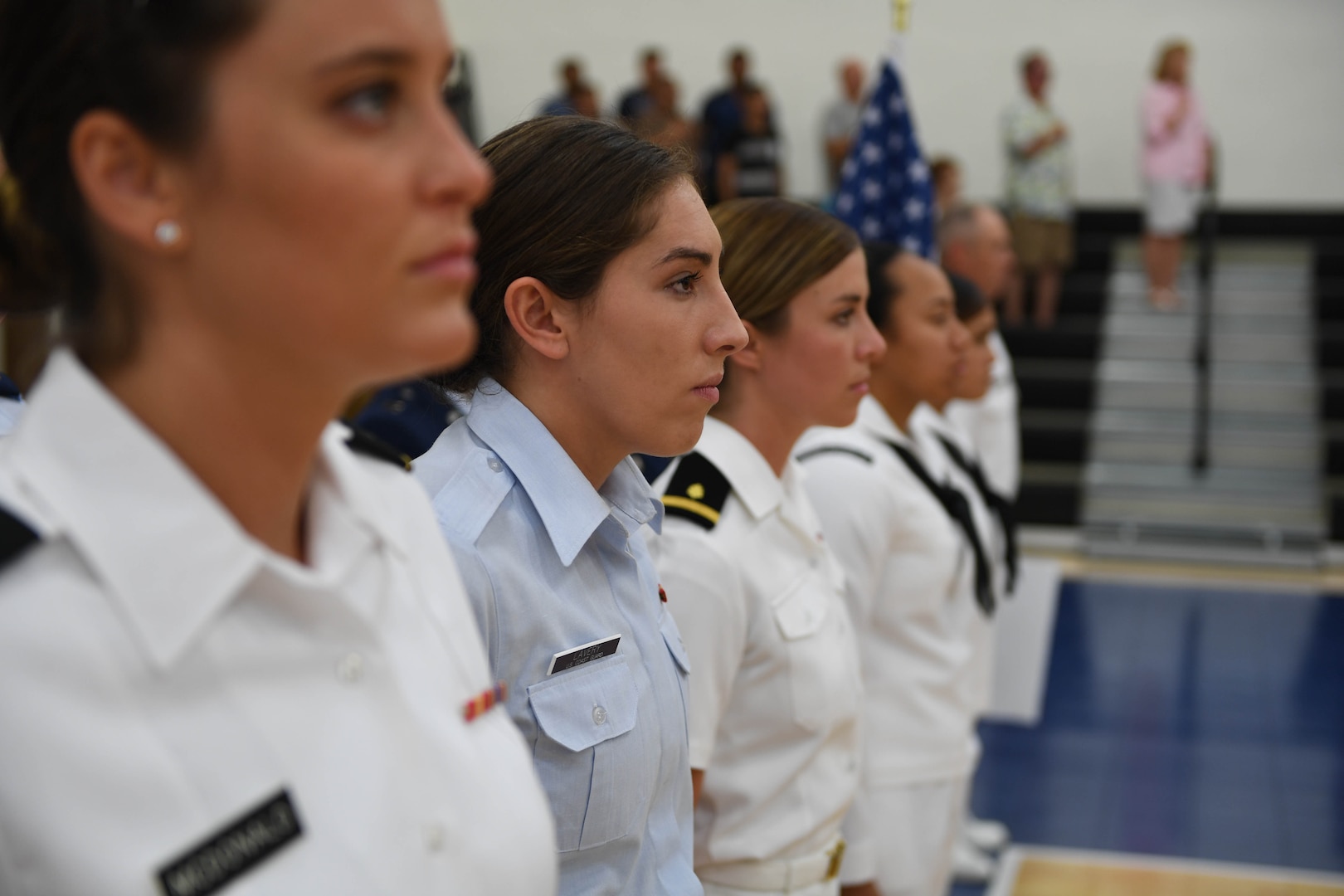 170603-N-UK306-106 JACKSONVILLE, Fla. (June 3, 2017)  Compeititors take part in the opening ceremony of the 18th Conseil International du Sport Militaire (CISM) World Military Women's Volleyball Championship at Naval Station Mayport.  Teams from the United States, Canada, China, Germany and The Netherlands will compete June 4-9, while promoting peace activities and solidarity among athletes. (U.S. Navy photo by Mass Communication Specialist 2nd Class Timothy Schumaker/Released)