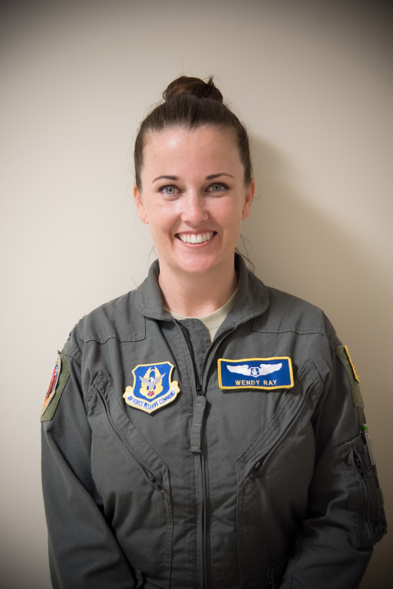 Capt. Wendy Ray, 36th Aeromedical Evacuation Squadron, poses for a photo after being named Company Grade Officer of the Quarter June 2, 2017 at Keesler Air Force Base, Mississippi. (U.S. Air Force photo/Maj. Marnee A.C. Losurdo)