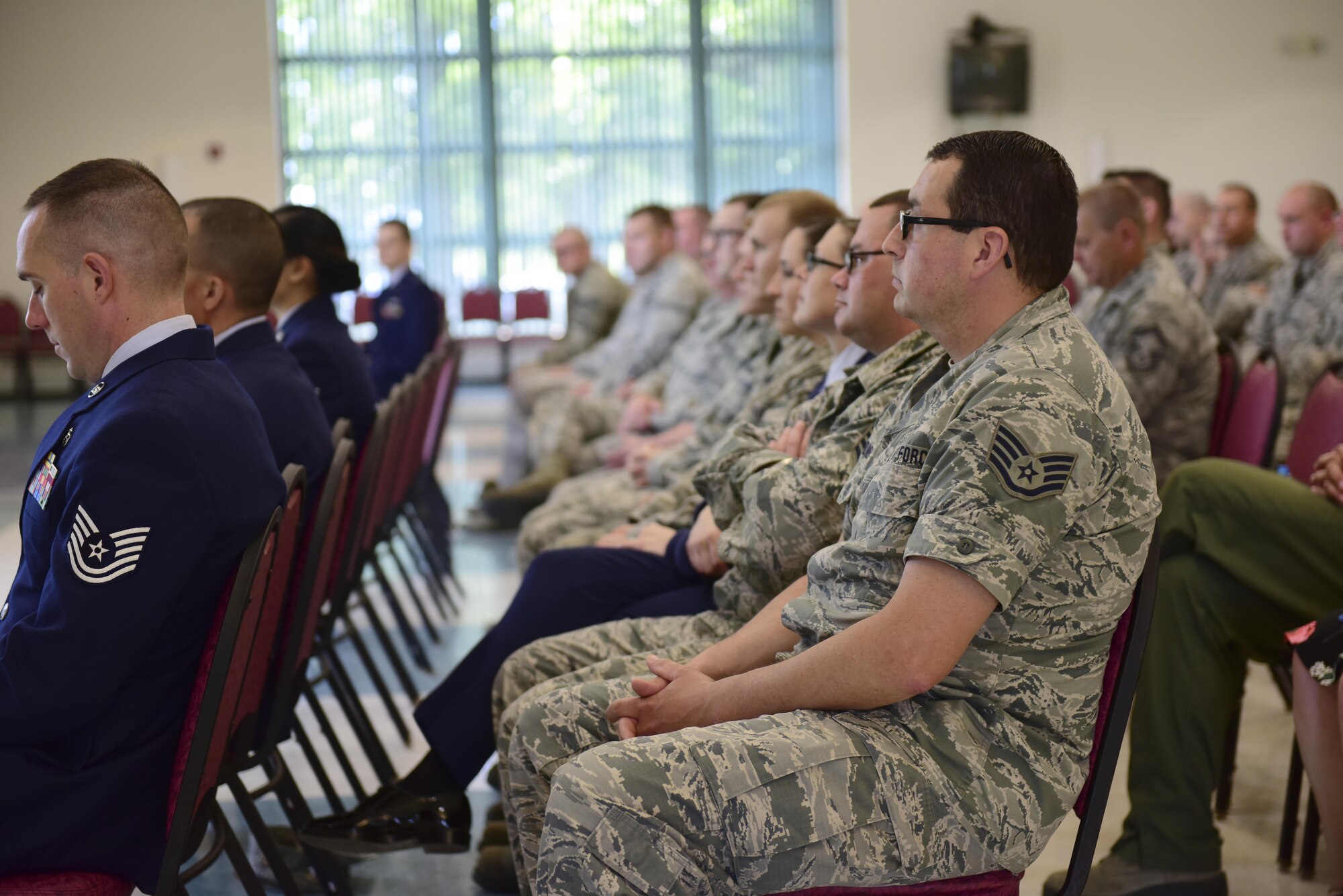 Airmen of the 109th Airlift Wing were recognized during the first Non-Commissioned Officer induction ceremony held at Stratton Air National Guard Base, Scotia, New York on June 3, 2017.  The induction ceremony recognizes Airmen who were promoted to staff sergeant between May 1, 2016 and May 15, 2017.  (U.S. Air National Guard photo by Staff Sgt. Benjamin German/Released)