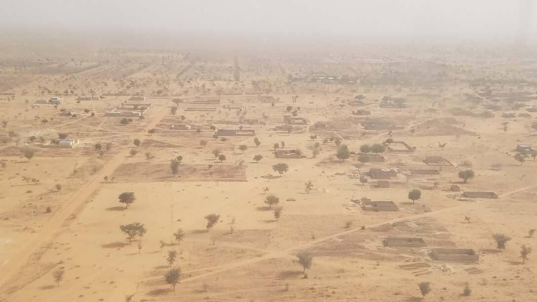 Vast expanses such as this Nigerien settlement area require a grid system to effectively survey. The site surveyed by U.S. Army Corps of Engineers Archaeologist Amy Williams and U.S. Air Force Civil Engineer Center Archaeologist Dr. James Wilde was more than 1000 acres.