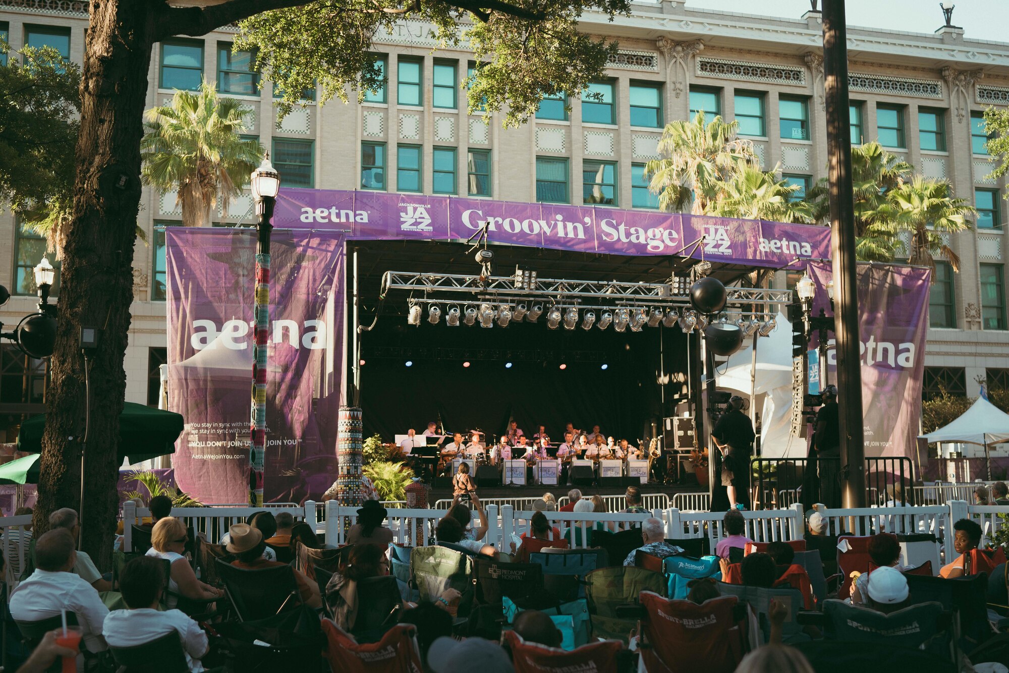 The U.S. Air Force Band’s Airmen of Note perform at the Jacksonville Jazz Festival in Florida, May 27, 2017. The band performed for more than 8,000 people over the course of their tour throughout Georgia and Florida. (U.S. Air Force photo by Senior Airman Delano Scott)