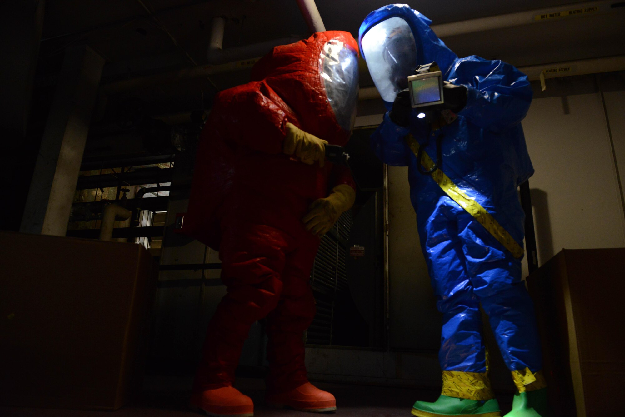 Joint Base Elmendorf-Richardson first responders participated in a Mission Assurance Exercise, June 1, 2017. The exercise tested the installation’s capabilities in dealing with a simulated anthrax attack. (U.S. Air Force photo by Airman 1st Class Javier Alvarez)