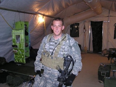 Cpt. Lee Zeldin poses for a photo during a 2006 deployment to Iraq.  Zeldin, now a major in the Army Reserve, is also a U.S. Congressman for New York. (courtesy photo)