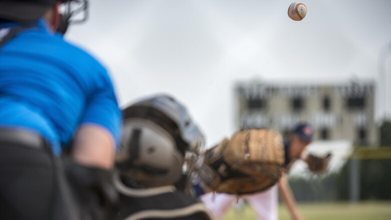 Players from the Aviano Tigerz and Junior Alpina baseball teams play baseball June 3, 2017, at Aviano Air Base, Italy. In this goodwill game, winning or losing did not matter, it was about making new and long-lasting relationships. (U.S. Air Force photo by Senior Airman Cory W. Bush)