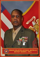 Master Gunnery Sergeant Shawn Hall, Senior Enlisted Advisor, Marine Aviation Training Support Group 23 NAS Pensacola, Pensacola, FL