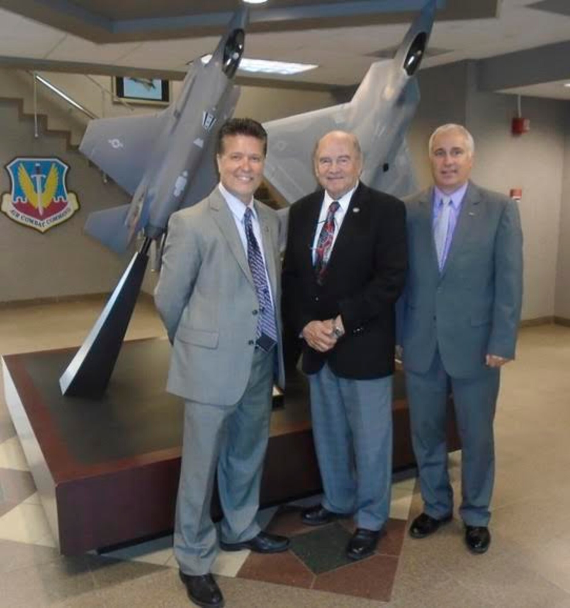 Members of the Military Affairs Committee pose for a photo at Air Combat Command Headquarters, Langley Air Force Base, Va. MAC members take an annual trip to advocate on behalf of Mountain Home AFB and the Air Force in general. (Courtesy Photo)