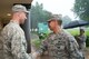 Col. Eric Shafa, 42nd Air Base Wing commander, and Chief Master Sgt. Erica Shipp, 42nd ABW command chief, are greeted by Maj. Ryan Mansfield, 42nd Logistics Readiness Squadron commander, June 6, 2016, Maxwell Air Force Base, Ala. Shafa and Shipp visited the 42nd LRS as a part of their bi-monthly Crusader’s Experience Program. (US Air Force photo/ Bud Hancock) 