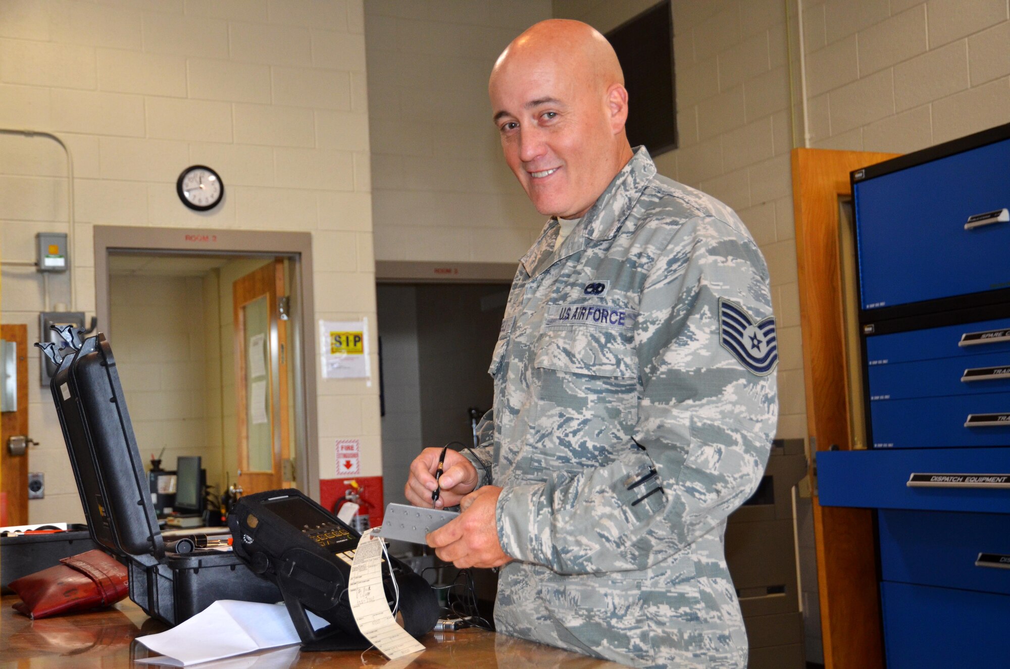Tech. Sgt. Ken Russell, 94th Maintenance Squadron nondestructive inspection member, was able to use his military training to save a life on May 16, 2017. Russell was enjoying a meal in his hometown at a café in Morristown, Tennessee when he made a run to save a woman who had been struck by a school bus. (US Air Force photo by Senior Airman Lauren Douglas)