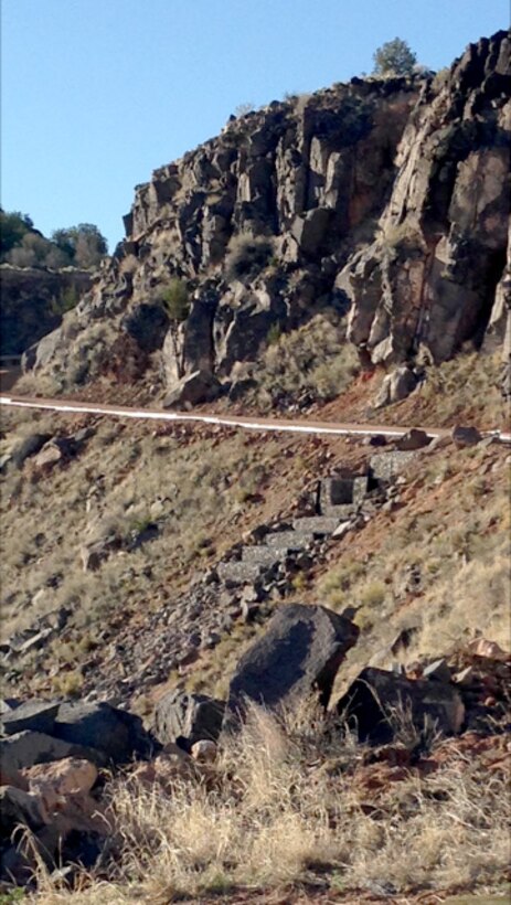 JEMEZ DAM, N.M. – The culvert after the repair work was completed, April 13, 2017.
