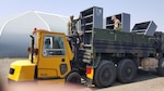 Army warfighters turn-in their unserviceable metal office furniture  for scrap metal to Defense Logistics Agency employees in Korea recently collected at the U.S. Army Garrison Humphrey’s scrap metal collection point. 