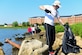 U.S. Air Force Staff Sgt. Dongpyo Yi, 733rd Logistics Readiness Squadron customer service supervisor, gathers trash during the 29th annual Clean the Bay Day at Joint Base Langley-Eustis, Va., June 3, 2017. The volunteer’s efforts affect the Chesapeake Bay, part of which falls along Langley Air Force Base, Va.’s, shoreline, and is one of America’s largest seafood suppliers, according to the National Park Service. (U.S. Air Force photo/Senior Airman Derek Seifert)