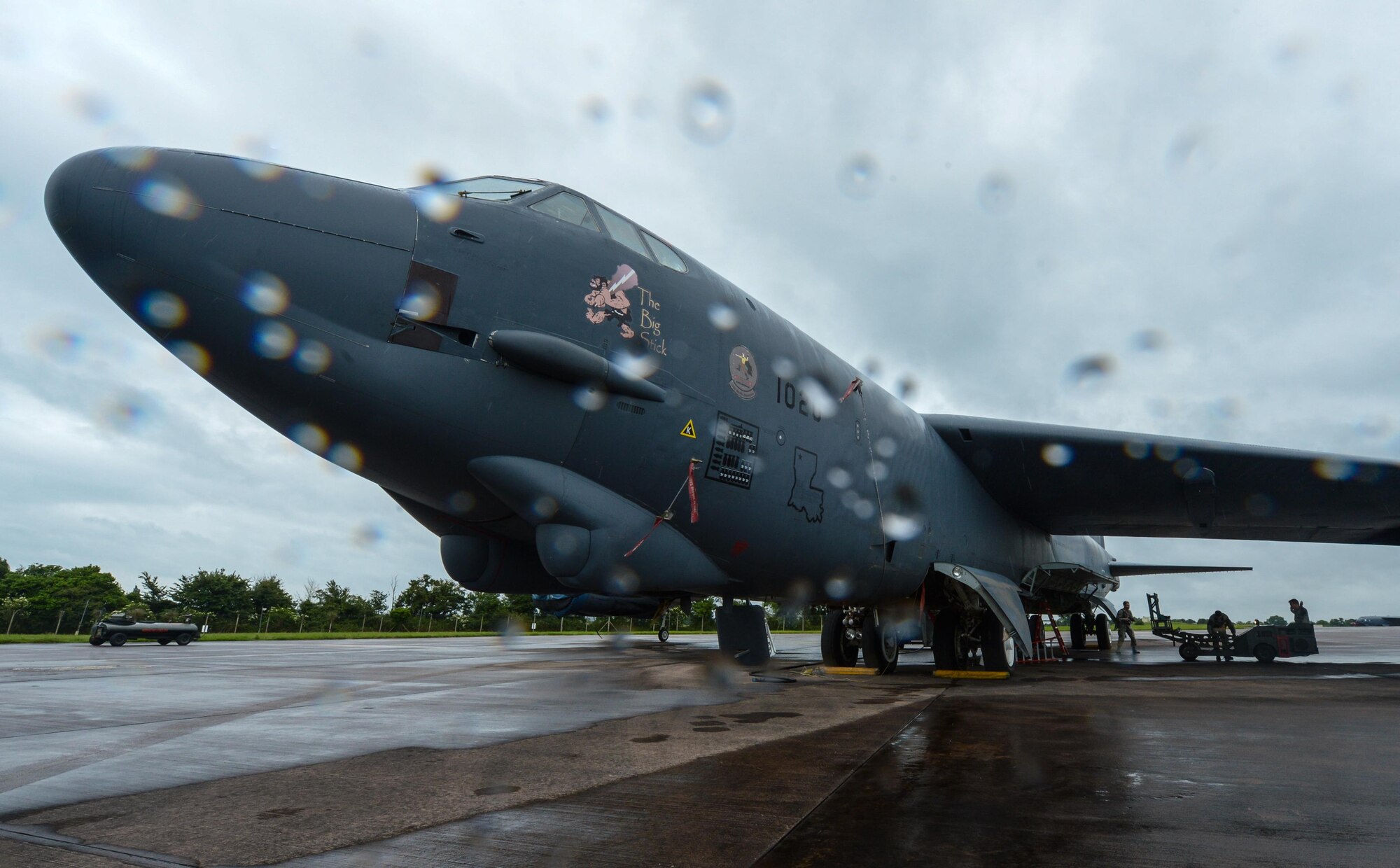 A load crew team from the 2nd Aircraft Maintenance Squadron removes BDU-50s, (inert munitions) general purpose unguided conventional weapons, from a B-52H Stratofortress at RAF Fairford, U.K., June 5, 2017. B-52s and Airmen from Barksdale Air Force Base, La., are working side-by-side NATO allies and partners during BALTOPS, Saber Strike and Arctic Challenge missions. (U.S. Air Force photo/Senior Airman Curt Beach)