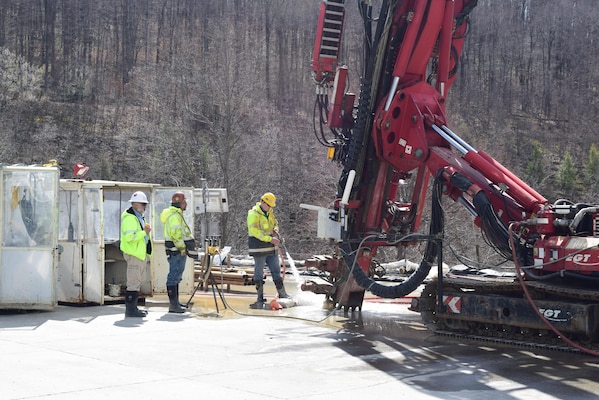 U.S. Army Corps of Engineers’ contractors recently began construction of the East Branch Dam Safety Initiative cutoff wall.