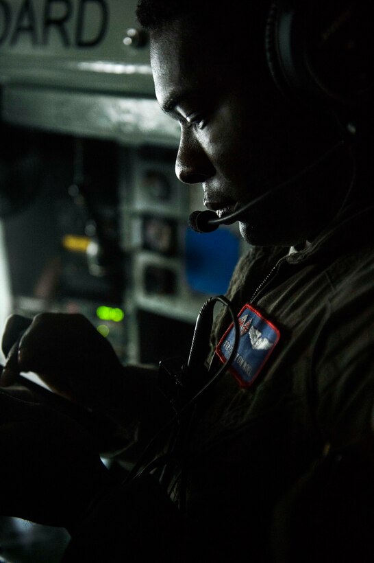 Senior Airman Thriston Noel goes over the preflight checklist for a KC-135R Stratotanker aircraft during Baltic Operations 2017 at Powidz Air Base, Poland, June 7, 2017. Noel is a boom operator assigned to the 351st Air Refueling Squadron. Air Force photo by Staff Sgt. Jonathan Snyder