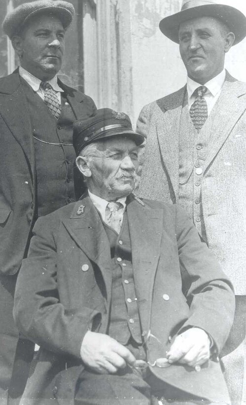 From left to right: Charles Shepardson; Barney Larker, Oscar Lindberg, Scotch Cap; date unknown.