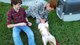 Lt. Col. Mary Murphy (right), 920th Aeromedical Staging Squadron, and her son get to know their new puppy Crackers after adopting it in May 2017 from Afghanistan. Its mother was shot and killed, according to No Buddy Left Behind, a non-profit organization geared toward helping deployed servicemembers rescue animals from neglectful and abusive situations. (Courtesy photo)