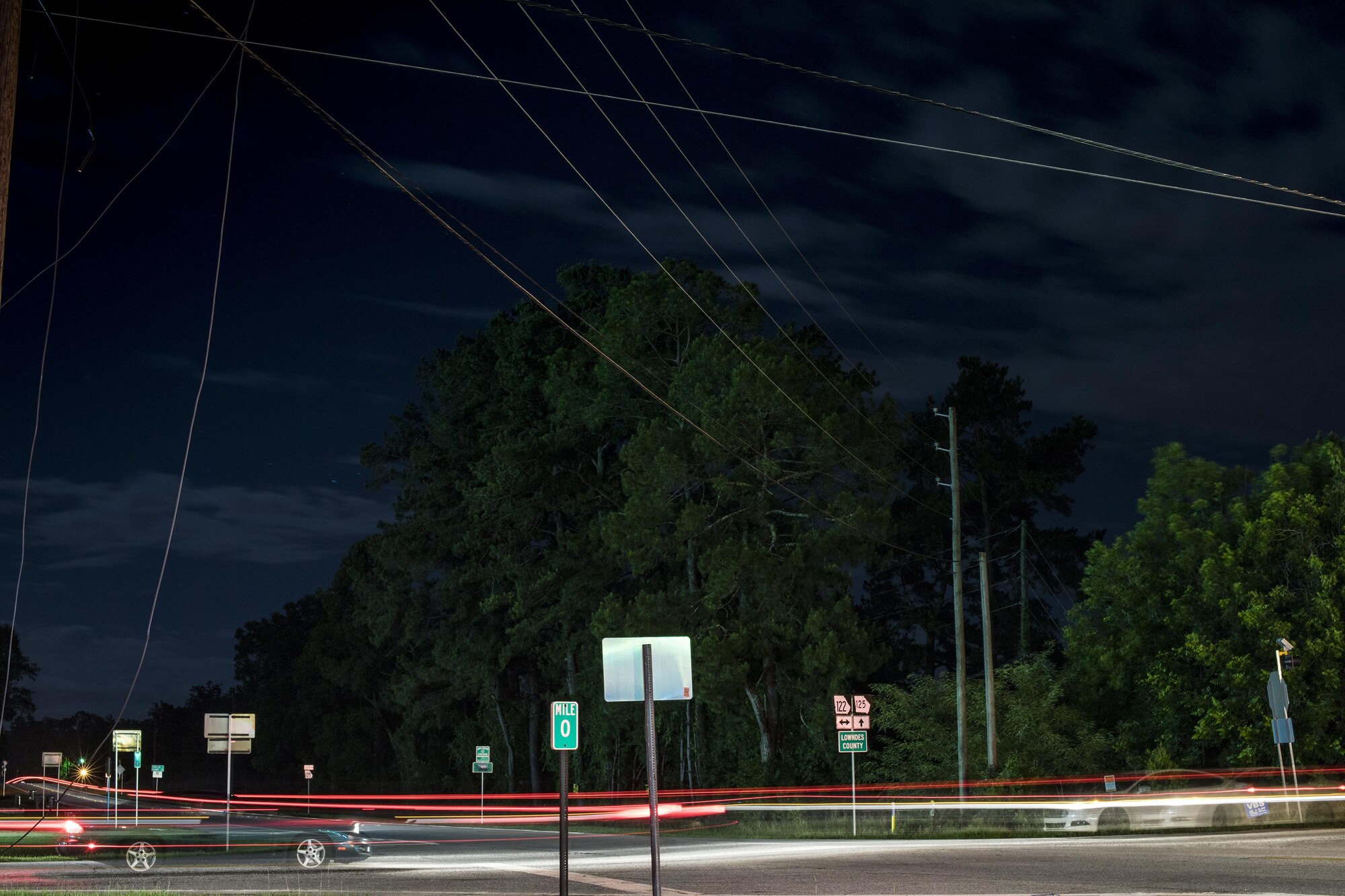 Motorists drive through the intersection of State Route 122 and 125, commonly known as Walker’s Crossing, June 7, 2017, in Valdosta, Ga. Since 2012, there have been 26 accidents causing 47 injuries at the intersection that connects Lowndes, Lanier, and Berrien Counties. Safety officials from the three counties teamed up with Airmen from safety offices across Moody Air Force Base to conduct a Road Safety Audit at the intersection, to collaborate to make it safer. (U.S. Air Force photo by Senior Airman Janiqua P. Robinson)