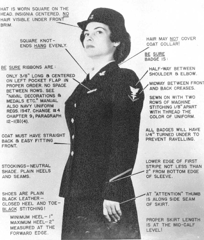 SPAR uniform details: service dress blue, 1942
WWII