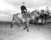 Mounted Beach Patrol: pea coat, knit cap, dungarees & leggings, all standard Navy-issue, WWII

