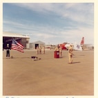 Air Station Annette, Alaska
Original photo caption: "USCG Air Station Annette Isl., Alaska inspection tour of Commandant -- Admiral Roland speaking on field on his arrival."; photo dated 28 July 1965; Photo No. CPI-072865-10; photo by PH1 Nicols.