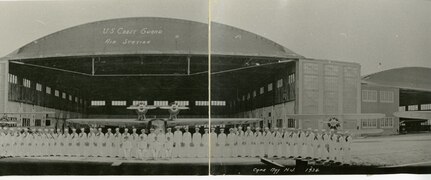 Air Station Cape May, New Jersey
Image scanned from page 16 of the May, 1935 issue of the Coast Guard Magazine.  The caption states: "At Cape May Air Station: Showing Coast Guard hangars and newly completed ramp."  Note the Fokker flying boats.
