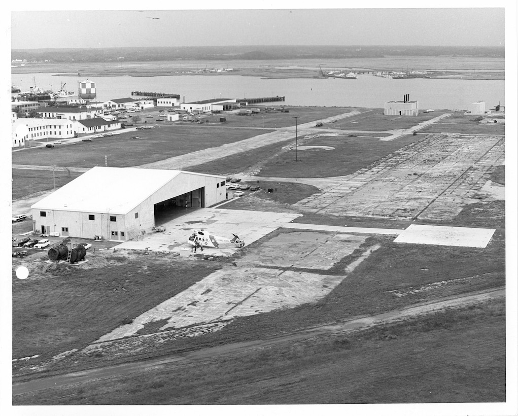 Air Station Cape May, New Jersey
Original caption: "Cape May Air Station, Looking W.S.W."; photo dated 4 May 1971; Photo No. 3CGD 09226901; photographer unknown.