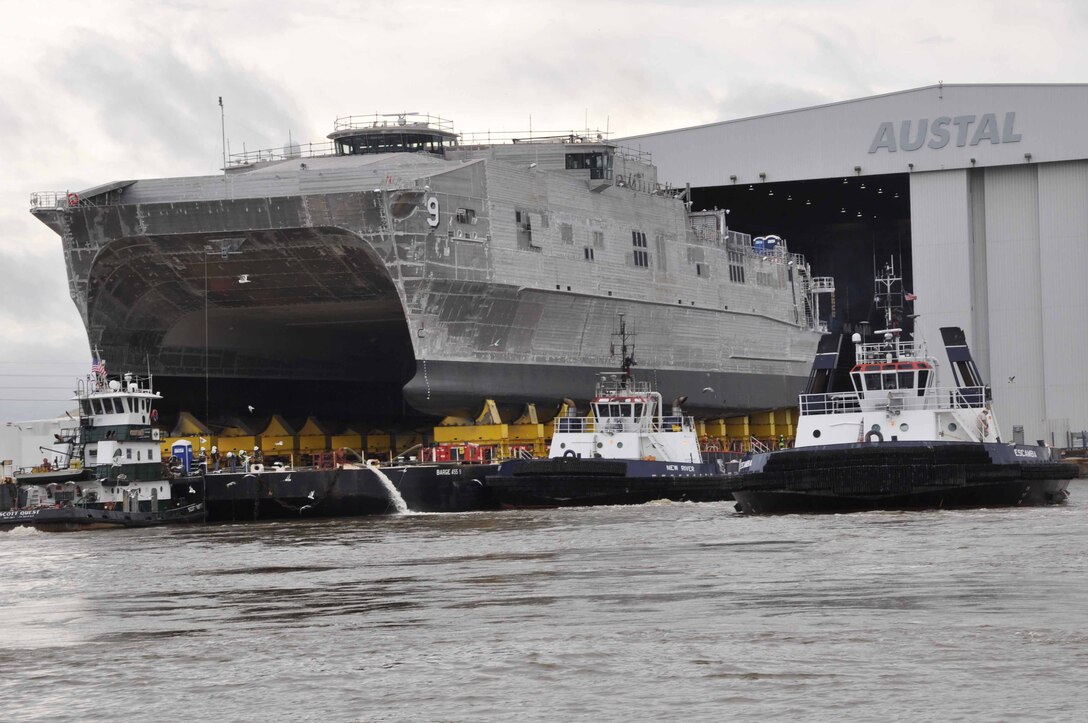 MOBILE, MOBILE. - The U.S. Navy's USNS City of Bismarck (EPF 9), the ninth EPF vessel, launched in Mobile, Alabama, June 7. 